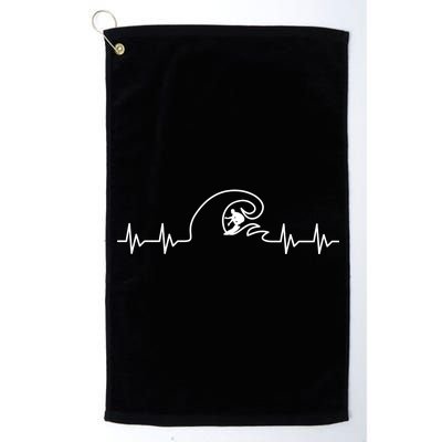 Surfer Heartbeat Pulse Platinum Collection Golf Towel