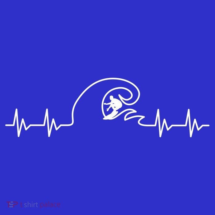 Surfer Heartbeat Pulse T-Shirt
