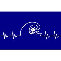 Surfer Heartbeat Pulse Bumper Sticker