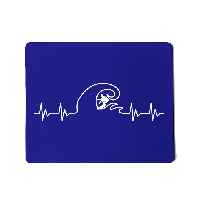 Surfer Heartbeat Pulse Mousepad