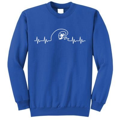 Surfer Heartbeat Pulse Tall Sweatshirt