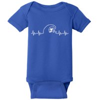 Surfer Heartbeat Pulse Baby Bodysuit