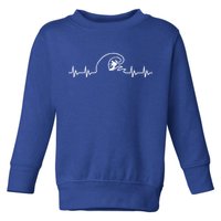 Surfer Heartbeat Pulse Toddler Sweatshirt