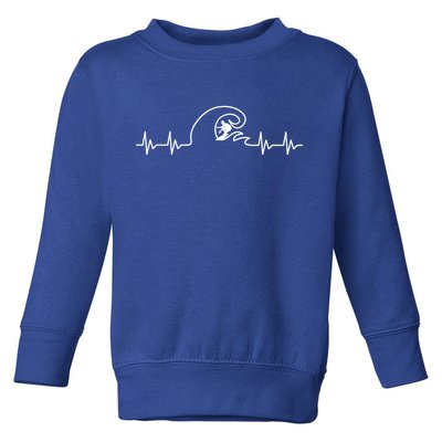 Surfer Heartbeat Pulse Toddler Sweatshirt