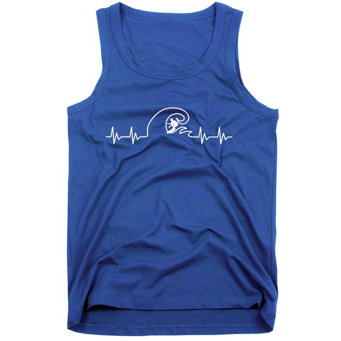 Surfer Heartbeat Pulse Tank Top