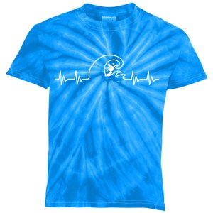 Surfer Heartbeat Pulse Kids Tie-Dye T-Shirt