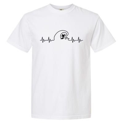 Surfer Heartbeat Pulse Garment-Dyed Heavyweight T-Shirt