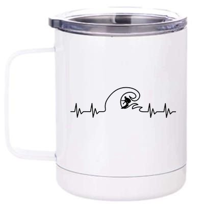 Surfer Heartbeat Pulse 12 oz Stainless Steel Tumbler Cup