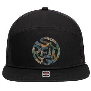 Surfing 7 Panel Mesh Trucker Snapback Hat