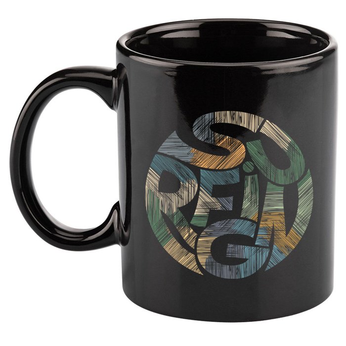 Surfing 11oz C Handle Ceramic Mug