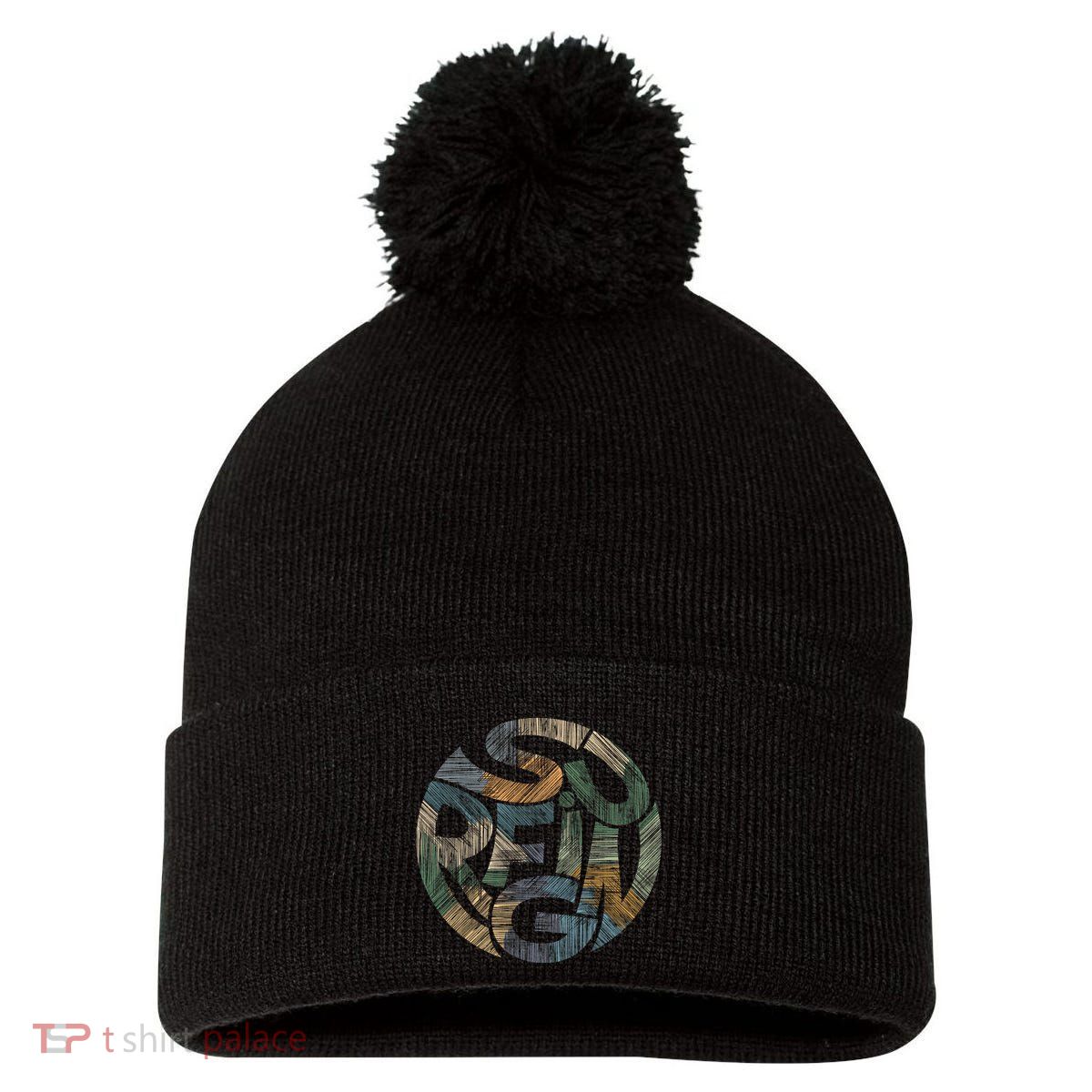 Surfing Pom Pom 12in Knit Beanie