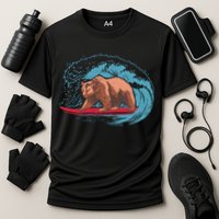 Surfing Bear Cooling Performance Crew T-Shirt