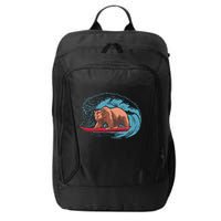 Surfing Bear City Backpack