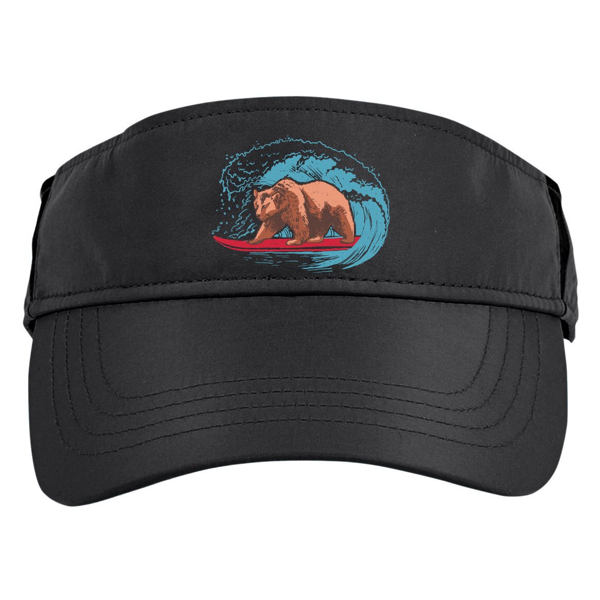 Surfing Bear Adult Drive Performance Visor