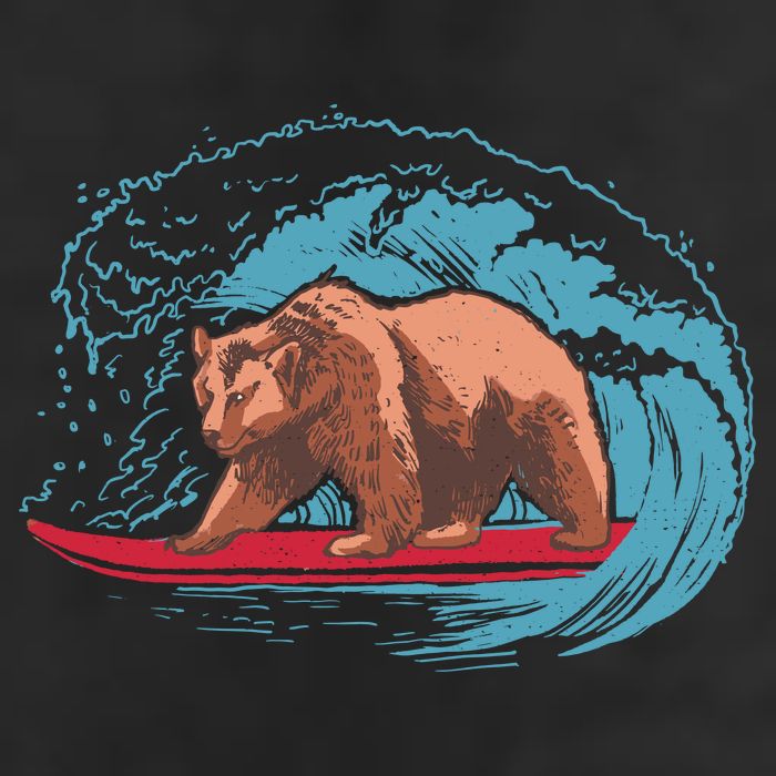 Surfing Bear Adult Drive Performance Visor