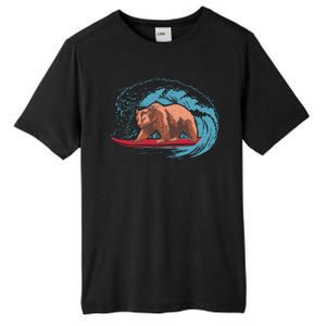 Surfing Bear Tall Fusion ChromaSoft Performance T-Shirt