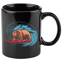 Surfing Bear 11oz C Handle Ceramic Mug