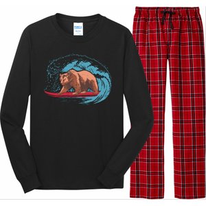 Surfing Bear Long Sleeve Pajama Set