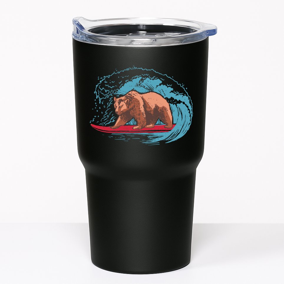 Surfing Bear Tumbler