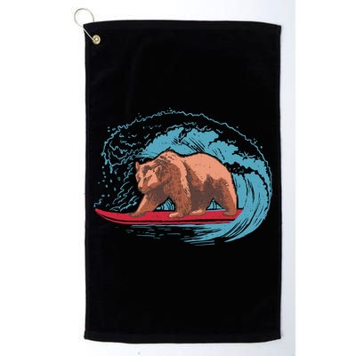 Surfing Bear Golf Towel