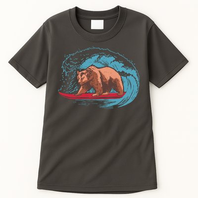 Surfing Bear Tall T-Shirt