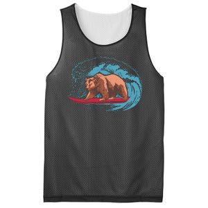 Surfing Bear Mesh Reversible Basketball Jersey Tank