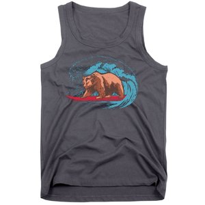 Surfing Bear Tank Top