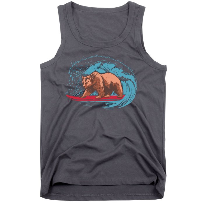 Surfing Bear Tank Top