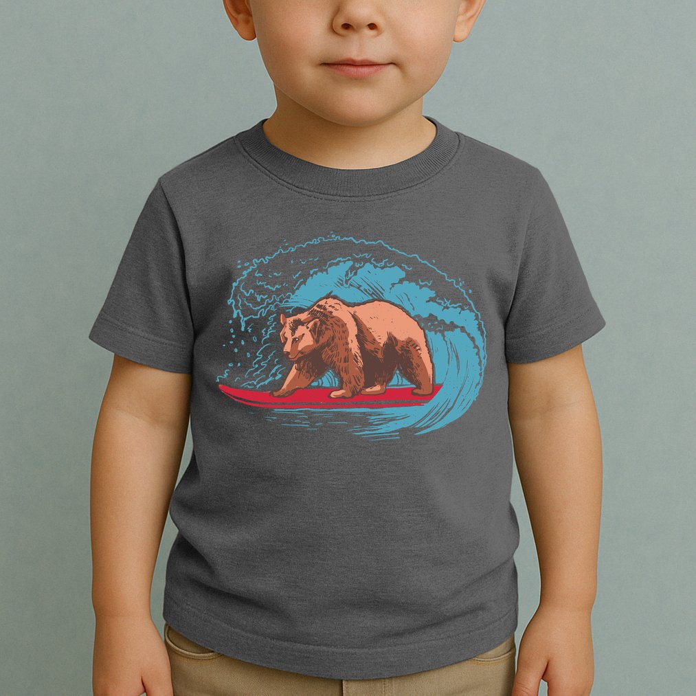 Surfing Bear Toddler T-Shirt