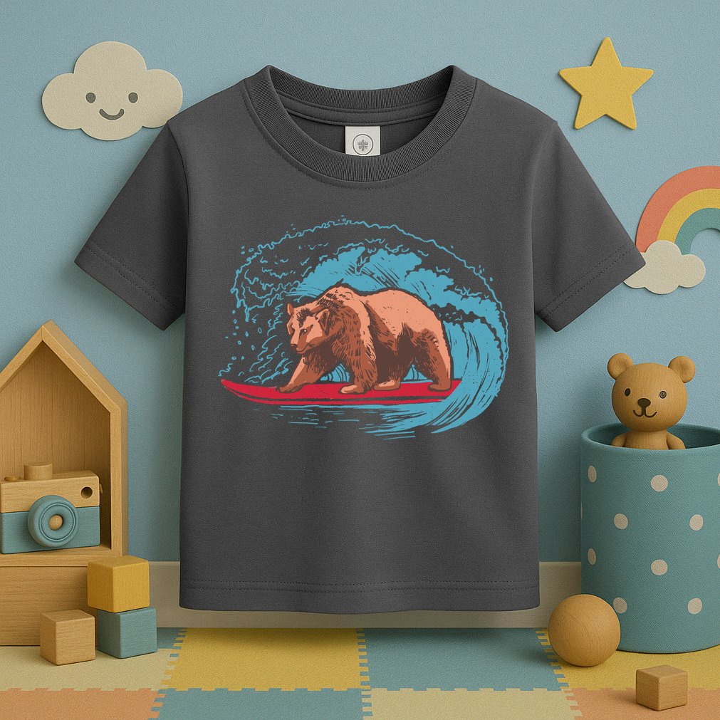 Surfing Bear Toddler T-Shirt