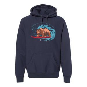 Surfing Bear Premium Hoodie