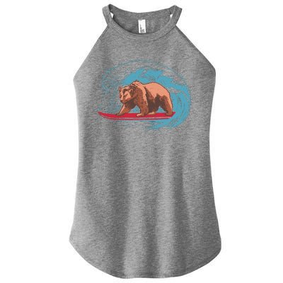 Surfing Bear Women’s Perfect Tri Rocker Tank