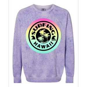 Surfing Hawaii Logo Colorblast Crewneck Sweatshirt