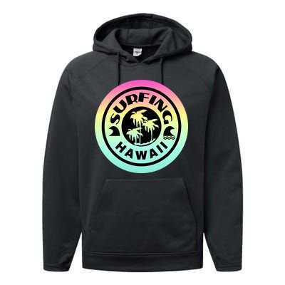 Surfing Hawaii Logo Performance Fleece Hoodie