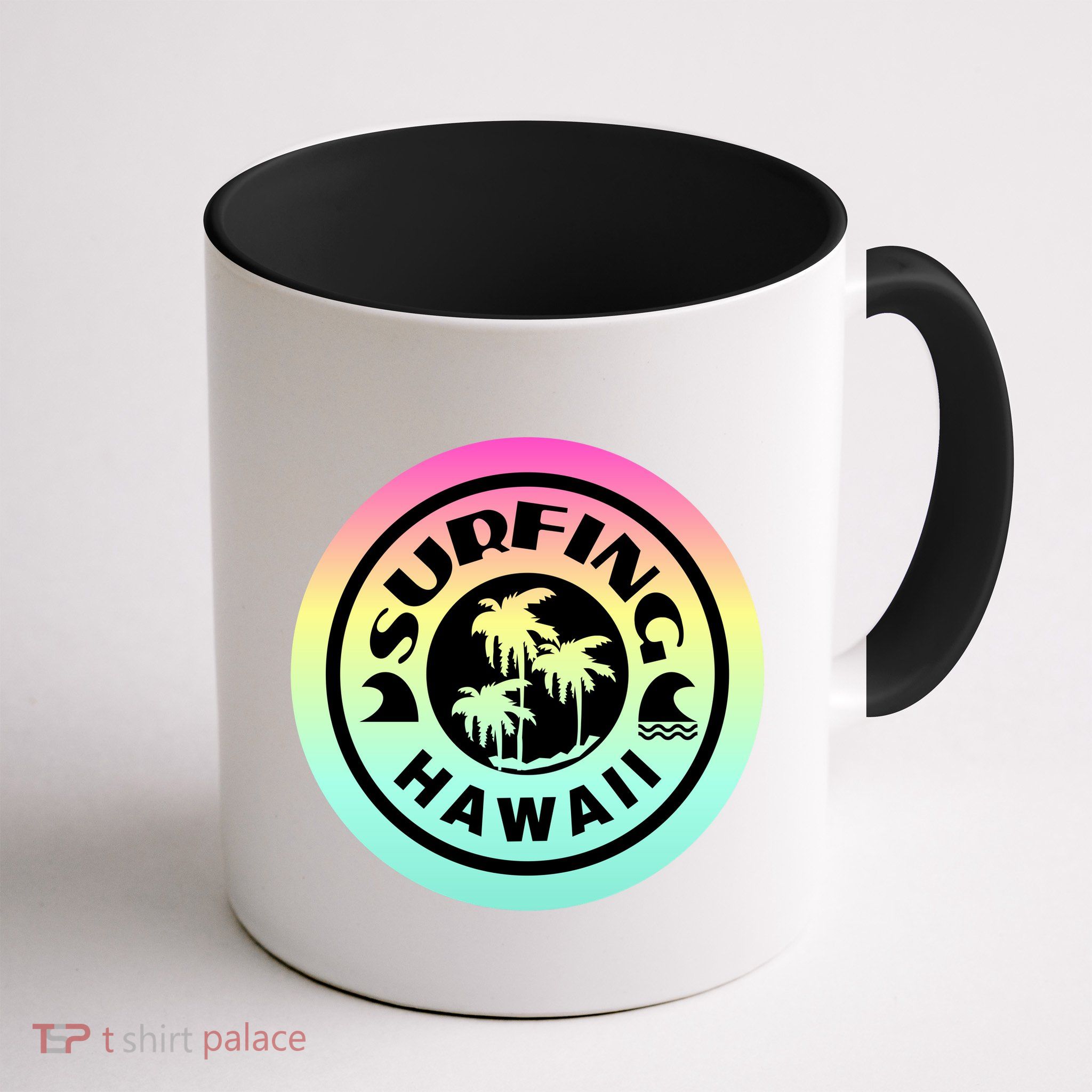 Surfing Hawaii Logo Mug