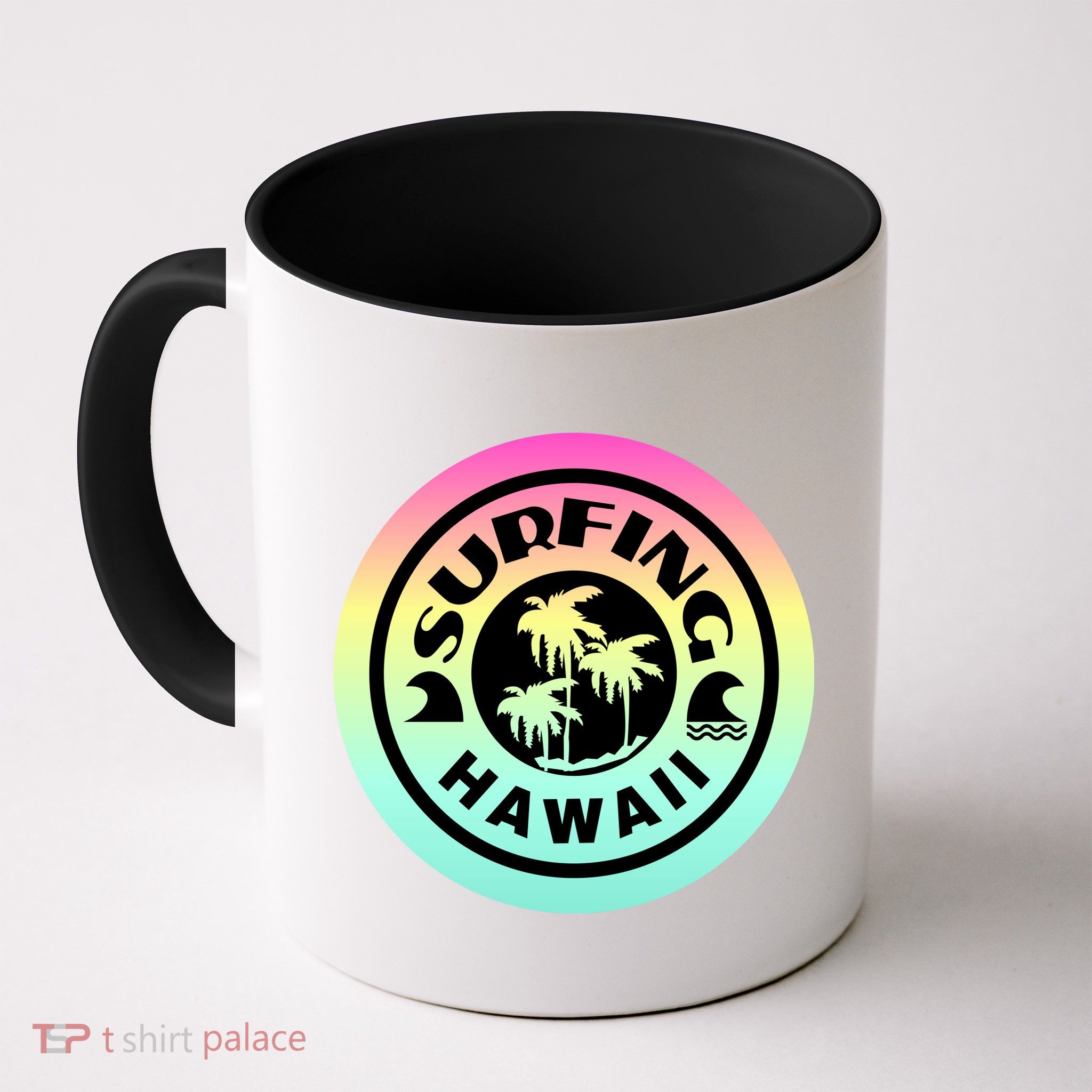 Surfing Hawaii Logo Mug