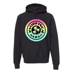 Surfing Hawaii Logo Premium Hoodie