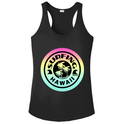 Surfing Hawaii Logo Ladies PosiCharge Competitor Racerback Tank