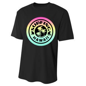 Surfing Hawaii Logo Performance Sprint T-Shirt