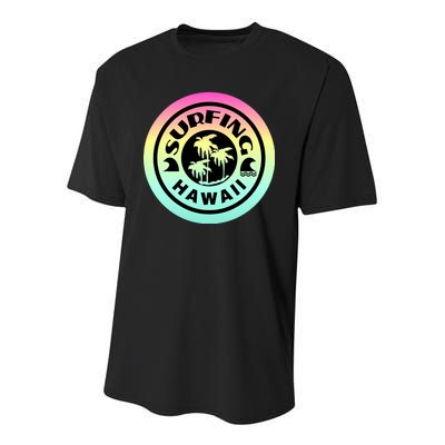 Surfing Hawaii Logo Youth Performance Sprint T-Shirt