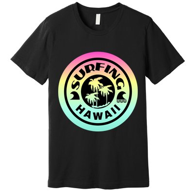 Surfing Hawaii Logo Premium T-Shirt