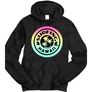 Surfing Hawaii Logo Tie Dye Hoodie