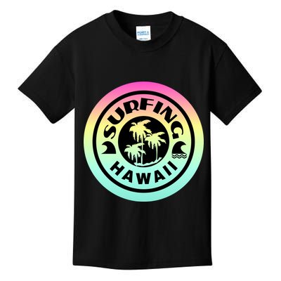 Surfing Hawaii Logo Kids T-Shirt