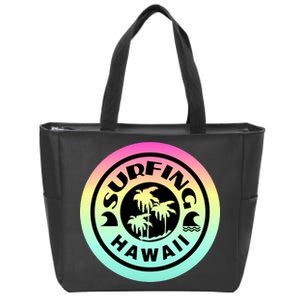 Surfing Hawaii Logo Zip Tote Bag