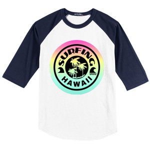 Surfing Hawaii Logo Baseball Sleeve Shirt