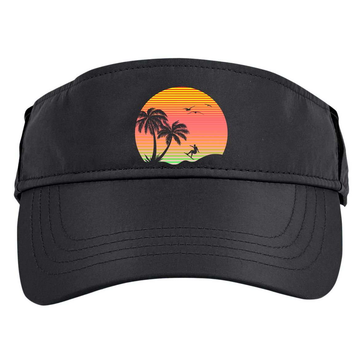 Surfing Into The Sunset Adult Drive Performance Visor