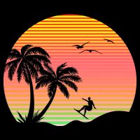 Surfing Into The Sunset Cropped Pullover Crew
