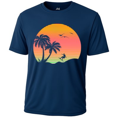 Surfing Into The Sunset Performance Shirt