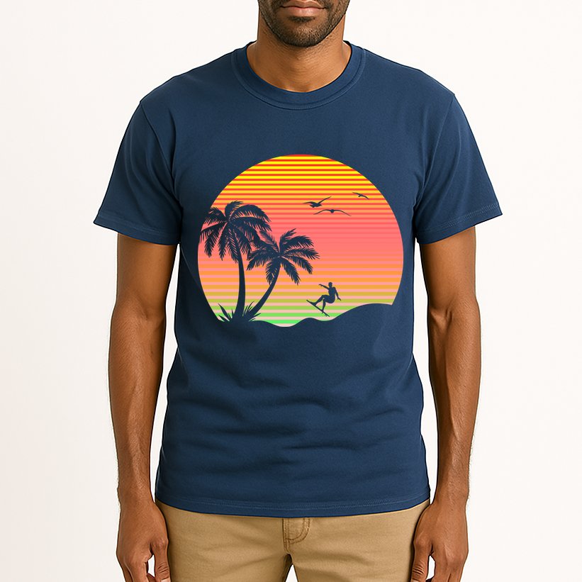 Surfing Into The Sunset Tall T-Shirt