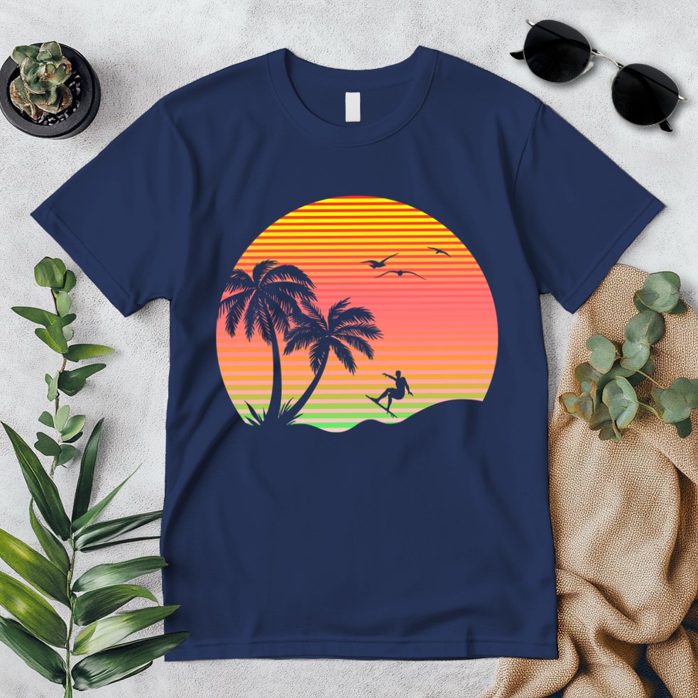 Surfing Into The Sunset Premium T-Shirt